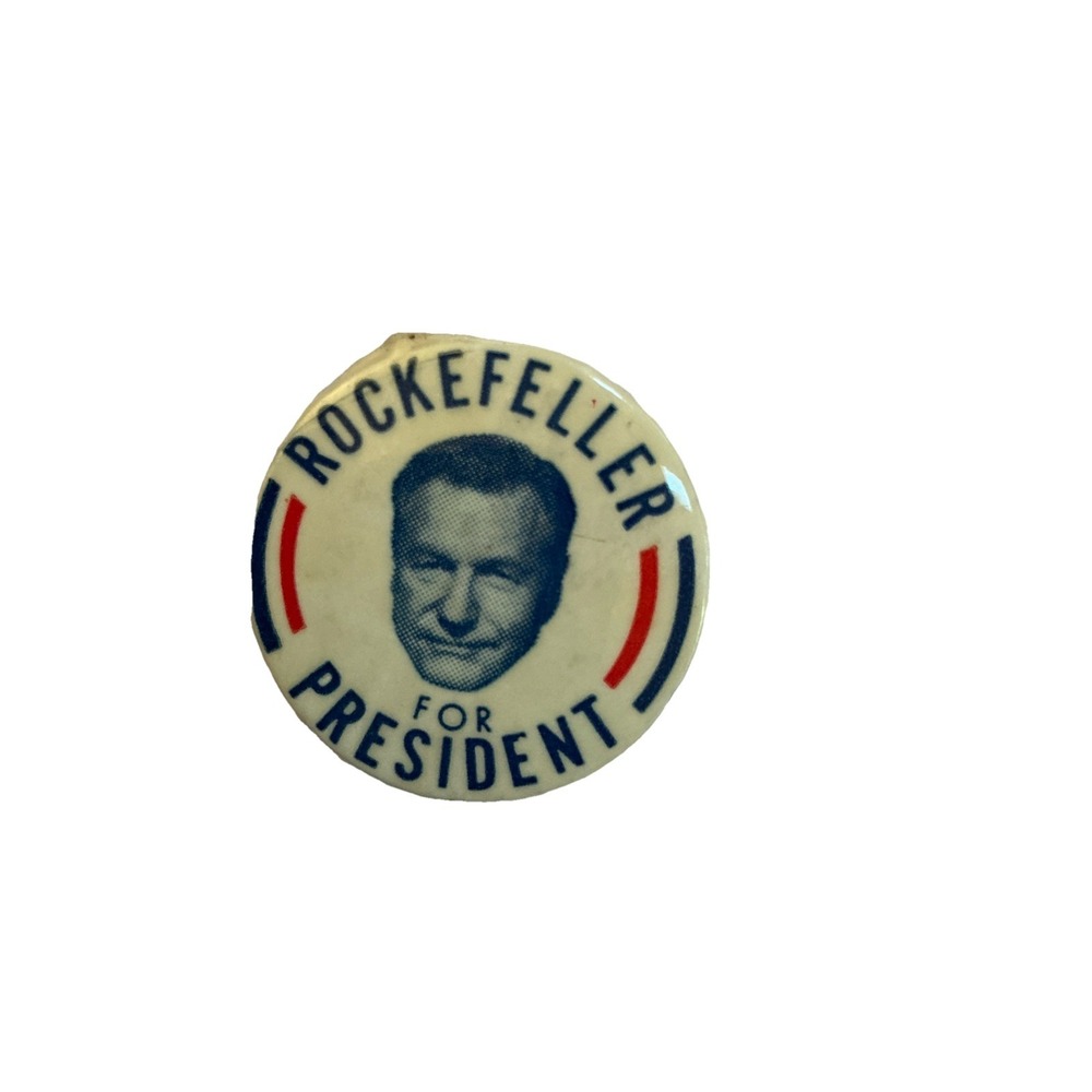 Nelson Rockefeller Presidential Campaign Pin Back Button For President 1.25"